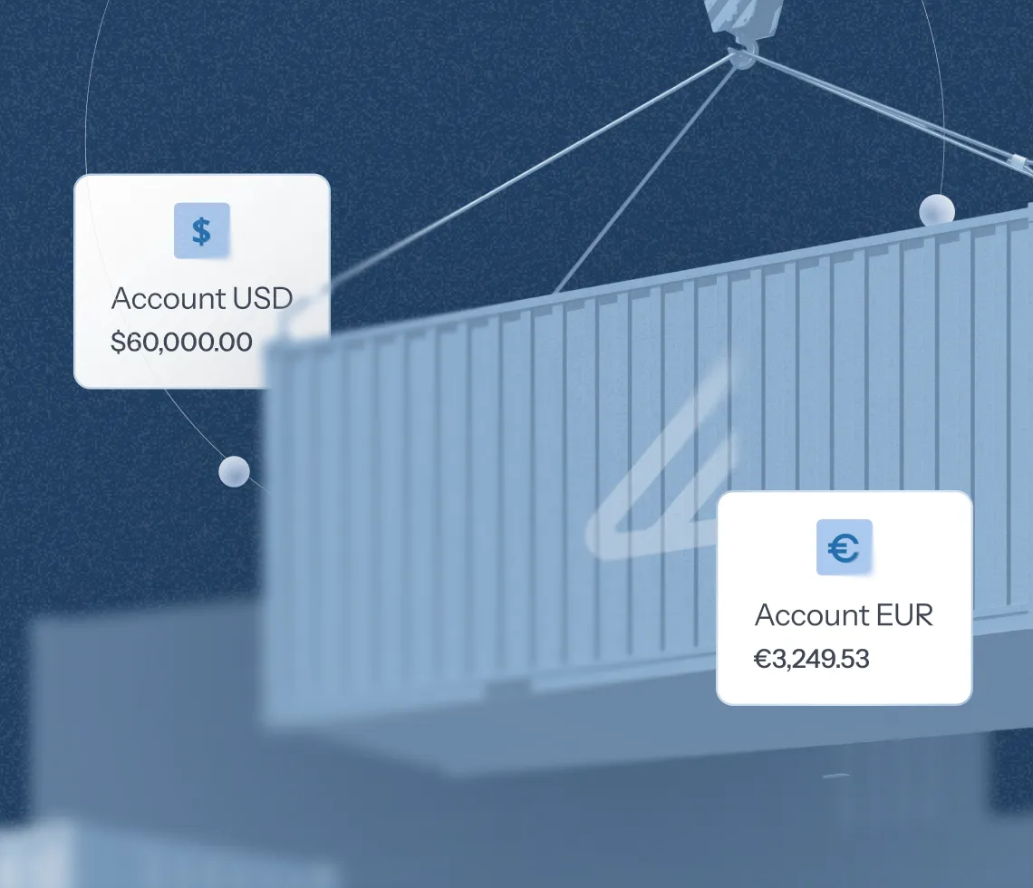 A trade payment workspace showing counterparties and supporting documents